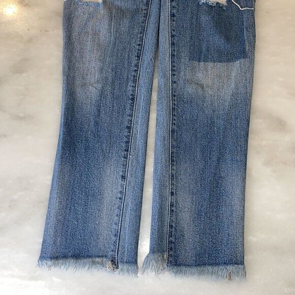 Gap Denim Girlfriend Distressed Ankle Jeans - Picture 10 of 14